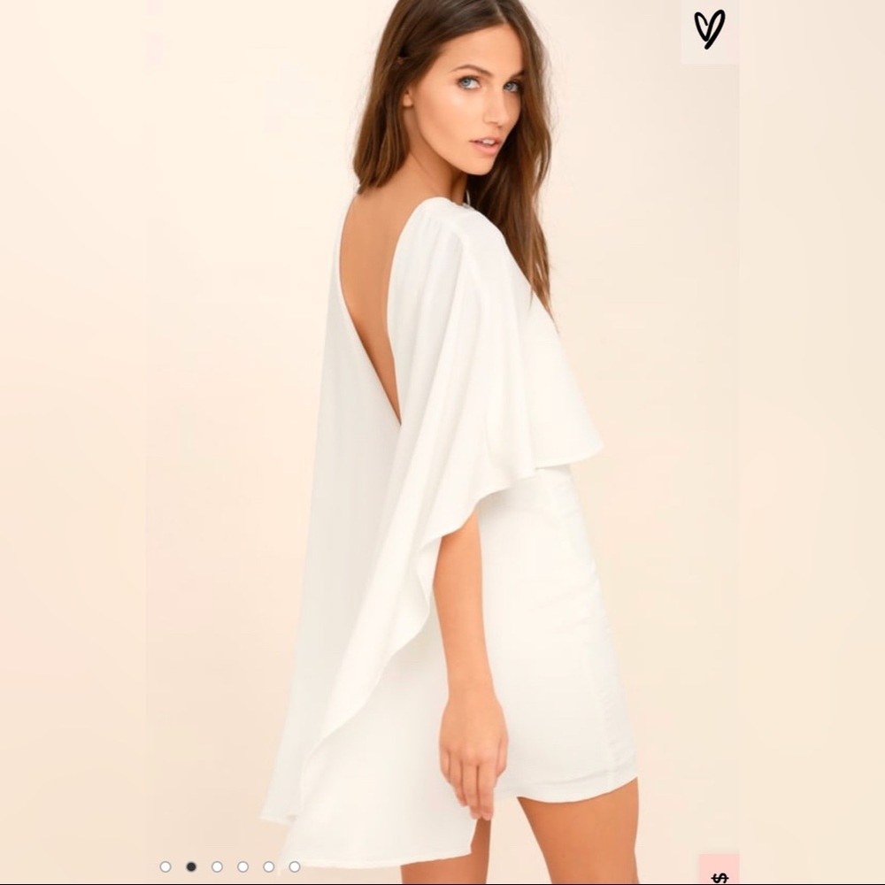 Lulus Best is yet to come white backless dress